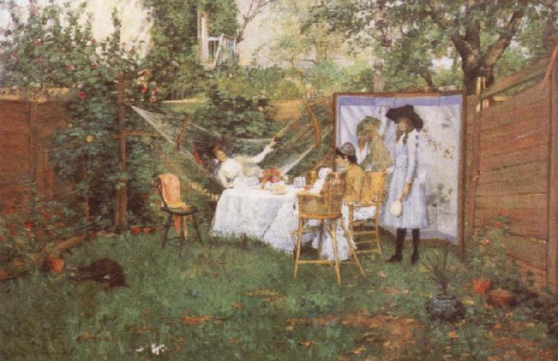 William Merrit Chase The Open air Breakfast France oil painting art